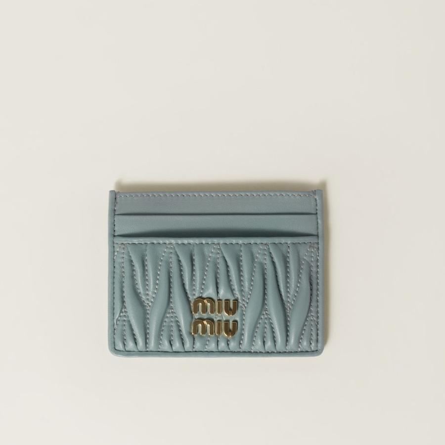 最終値下げ！MIU MIU マテラッセ レザー カードケース / ミニ財布 miu miu（ミュウミュウ） マテラッセレザー カードケース