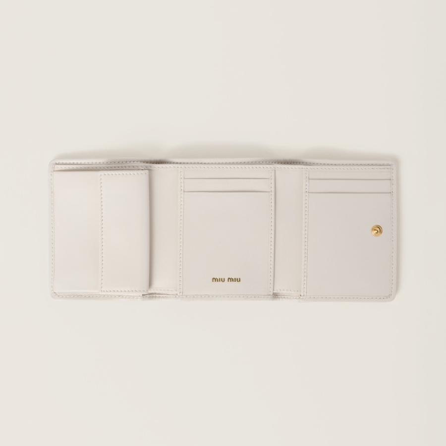 ミュウミュウ MIU MIU マテラッセレザー 財布 5MH033_AFPP_F0009【ホワイト 】【送料無料】【正規品】の画像