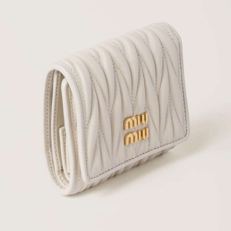 ミュウミュウ MIU MIU マテラッセレザー 財布 5MH033_AFPP_F0009【ホワイト 】【送料無料】【正規品】の画像