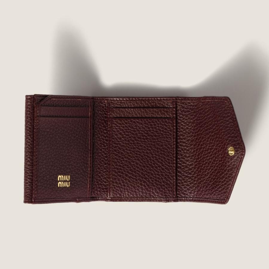 miu miu（ミュウミュウ） ヴィッテロダイノレザーフラップ付折り財布