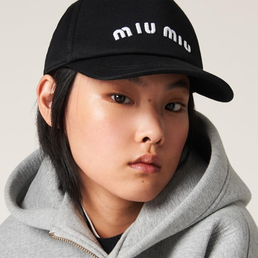 miu miu（ミュウミュウ） ドリル ベースボールキャップ