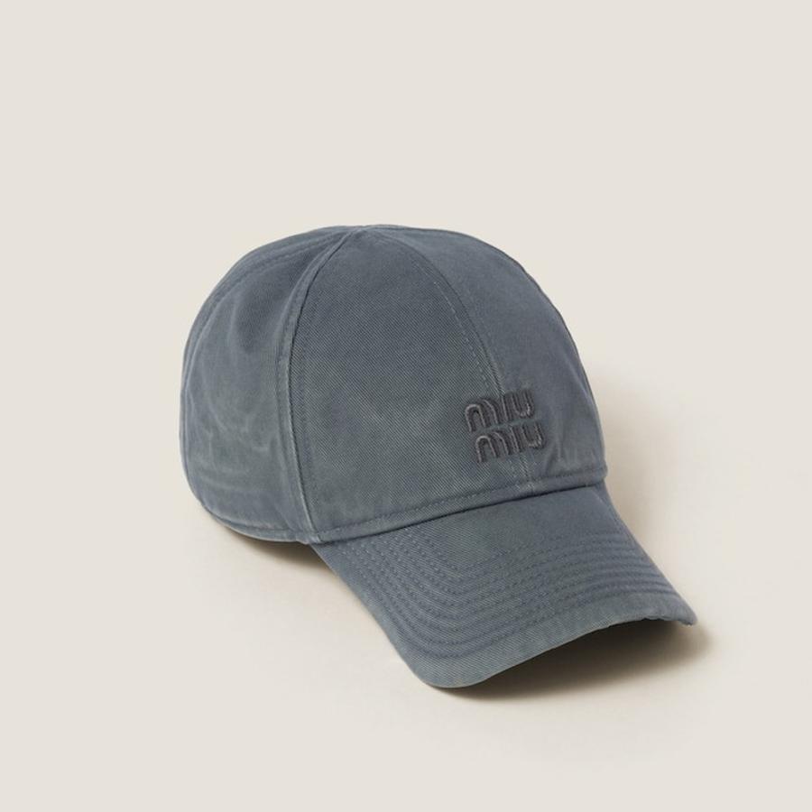 ミュウミュウドリル ベースボールキャップ miu miu（ミュウミュウ） ドリル ベースボールキャップ