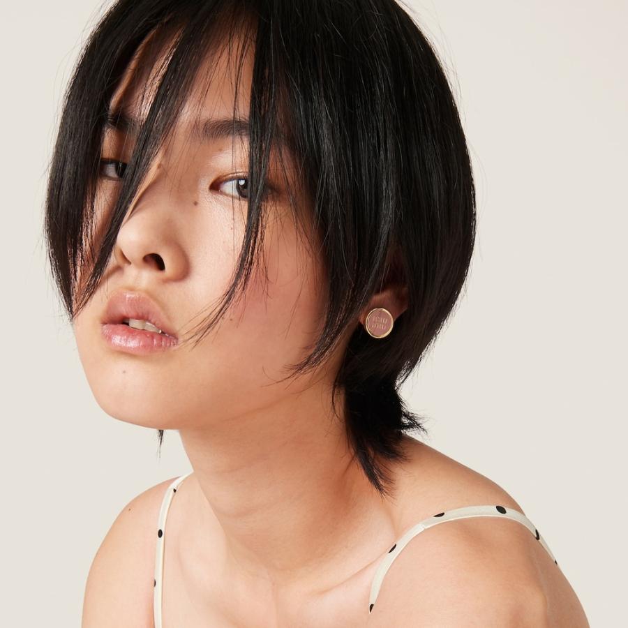 ミュウミュウ MIU MIU エナメルメタル ピアス 5JO912_2F6T_F0615【オーキッドピンク 】【送料無料】【正規品】_1