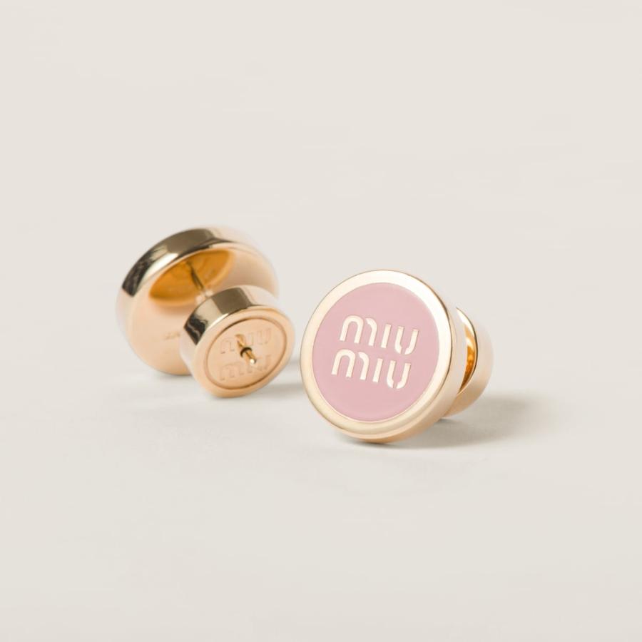 ミュウミュウ MIU MIU エナメルメタル ピアス 5JO912_2F6T_F0615【オーキッドピンク 】【送料無料】【正規品】_2