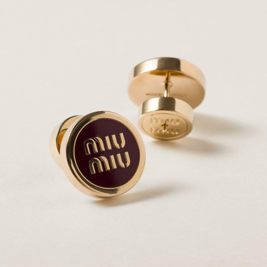 ミュウミュウ MIU MIU エナメルメタル ピアス 5JO912_2F6T_F0399【ワインレッド 】【送料無料】【正規品】_1