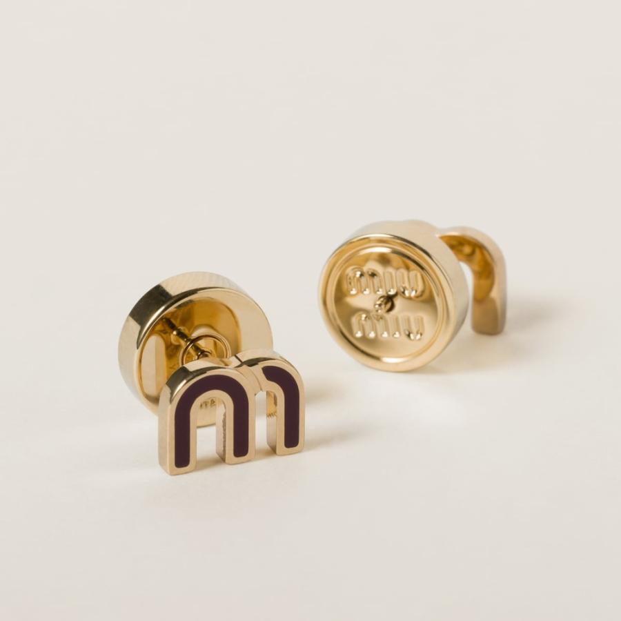 ミュウミュウ MIU MIU エナメルメタル ピアス 5JO911_2F6T_F0399【ワインレッド 】【送料無料】【正規品】_1
