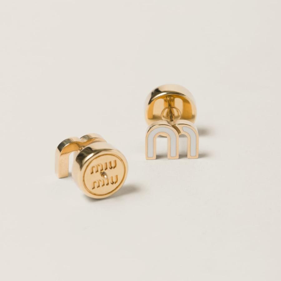 ミュウミュウ MIU MIU エナメルメタル ピアス 5JO911_2F6T_F0009【ホワイト 】【送料無料】【正規品】_2