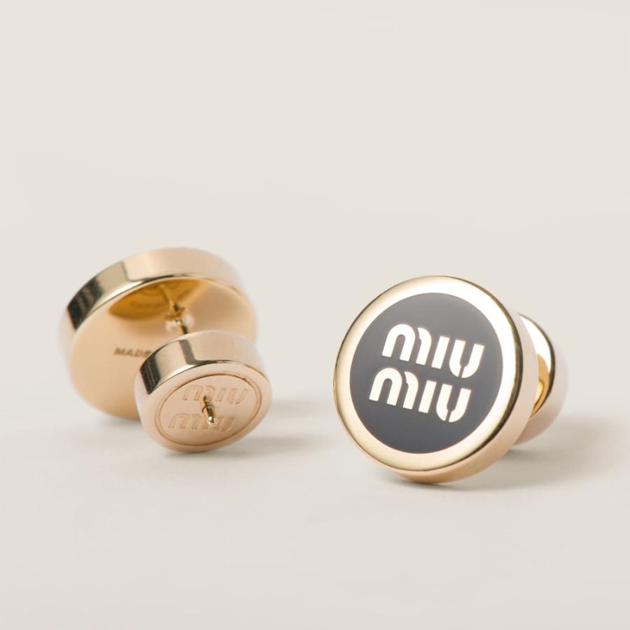 ミュウミュウ MIU MIU エナメルメタル ピアス 5JO912_2F6T_F0002【ブラック 】【送料無料】【正規品】_2