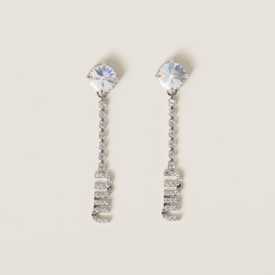 ミュウミュウ MIU MIU クリスタル付メタルネックレス 5IC058_2DNC_F0OKL【ライトグレー/クリスタル 】【送料無料】【正規品】の画像