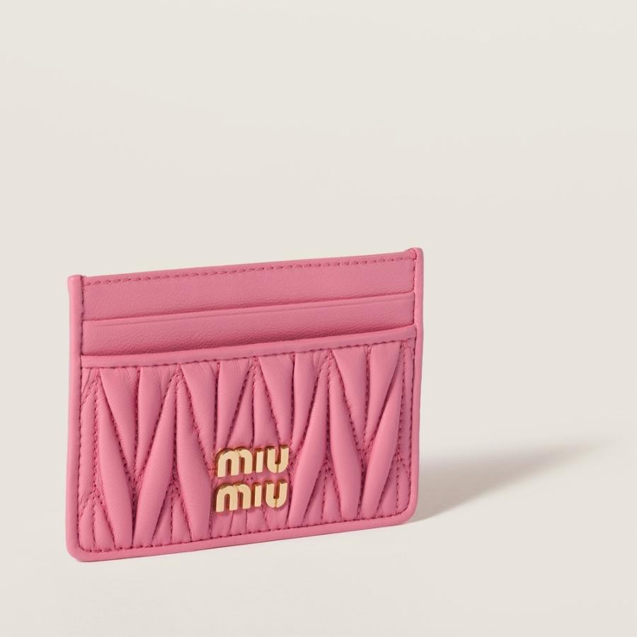 ミュウミュウ MIU MIU マテラッセレザー カードケース 5MC076_AFPP_F0638【ベゴニアピンク 】【送料無料】【正規品】の画像