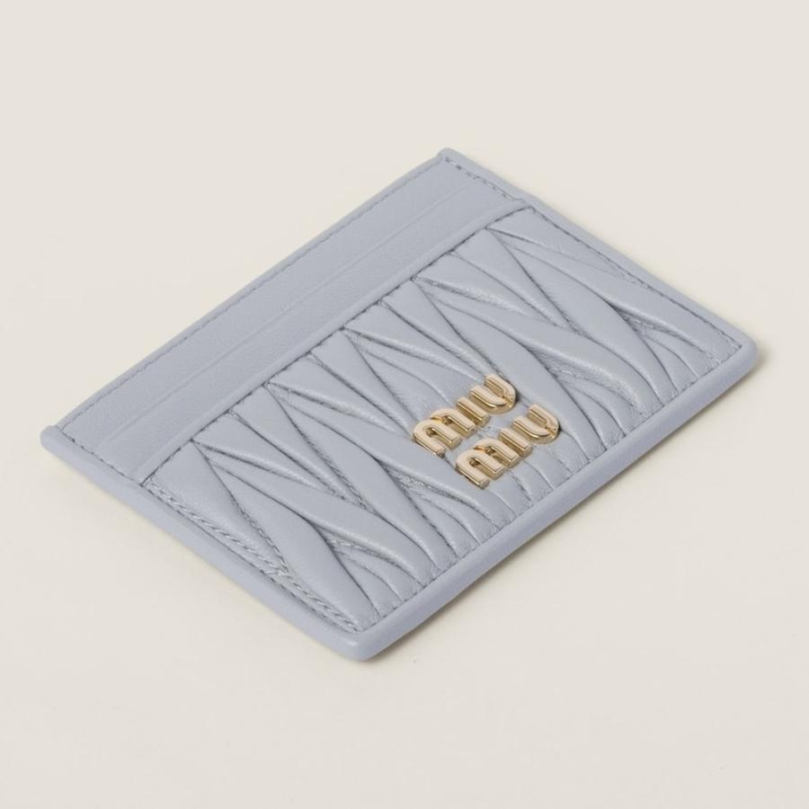 ミュウミュウ MIU MIU マテラッセレザー カードケース 5MC076_AFPP_F0164【パールグレー 】【送料無料】【正規品】の画像