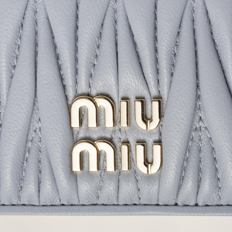 ミュウミュウ MIU MIU マテラッセレザー カードケース 5MC076_AFPP_F0164【パールグレー 】【送料無料】【正規品】の画像