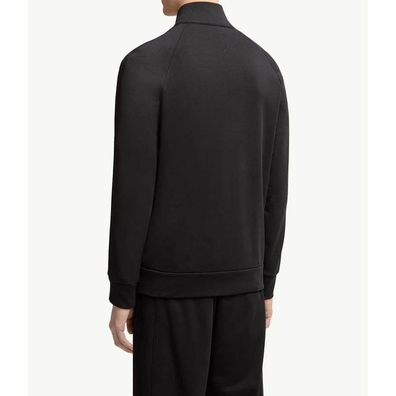 2025/26秋冬 MONCLER モンクレール メンズFELPA IN COTONE CON ZIPスウェット【nero 】【送料無料】【正規品】の画像