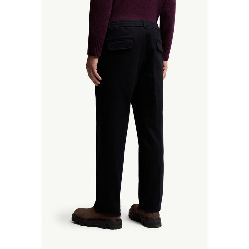 2025/26秋冬 MONCLER モンクレール メンズPANTALONI SARTORIALI IN MISTO COTONEパンツ【blu 】【送料無料】【正規品】の画像