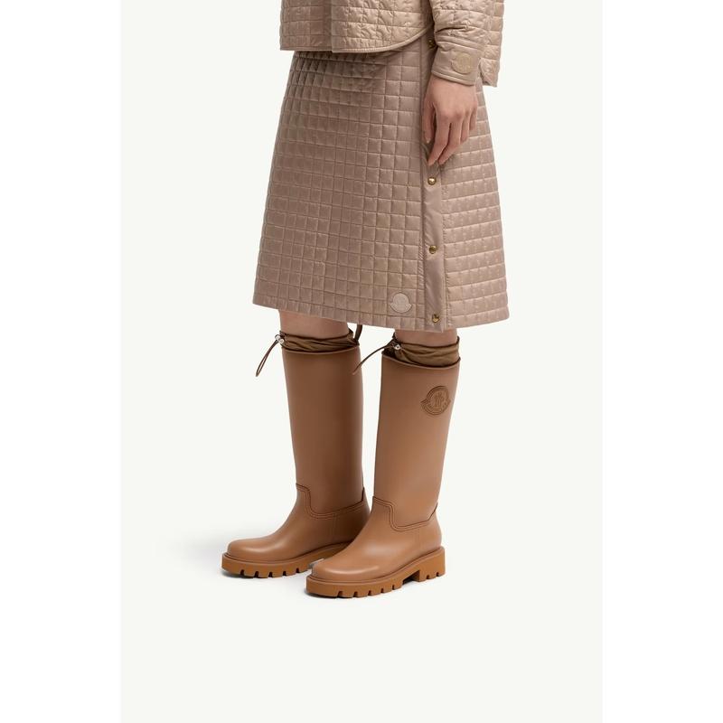2025/26秋冬 MONCLER モンクレール レディースSTIVALI DA PIOGGIA KICKSTREAM HIGHブーツ【marrone chiaro 】【送料無料】【正規品】の画像