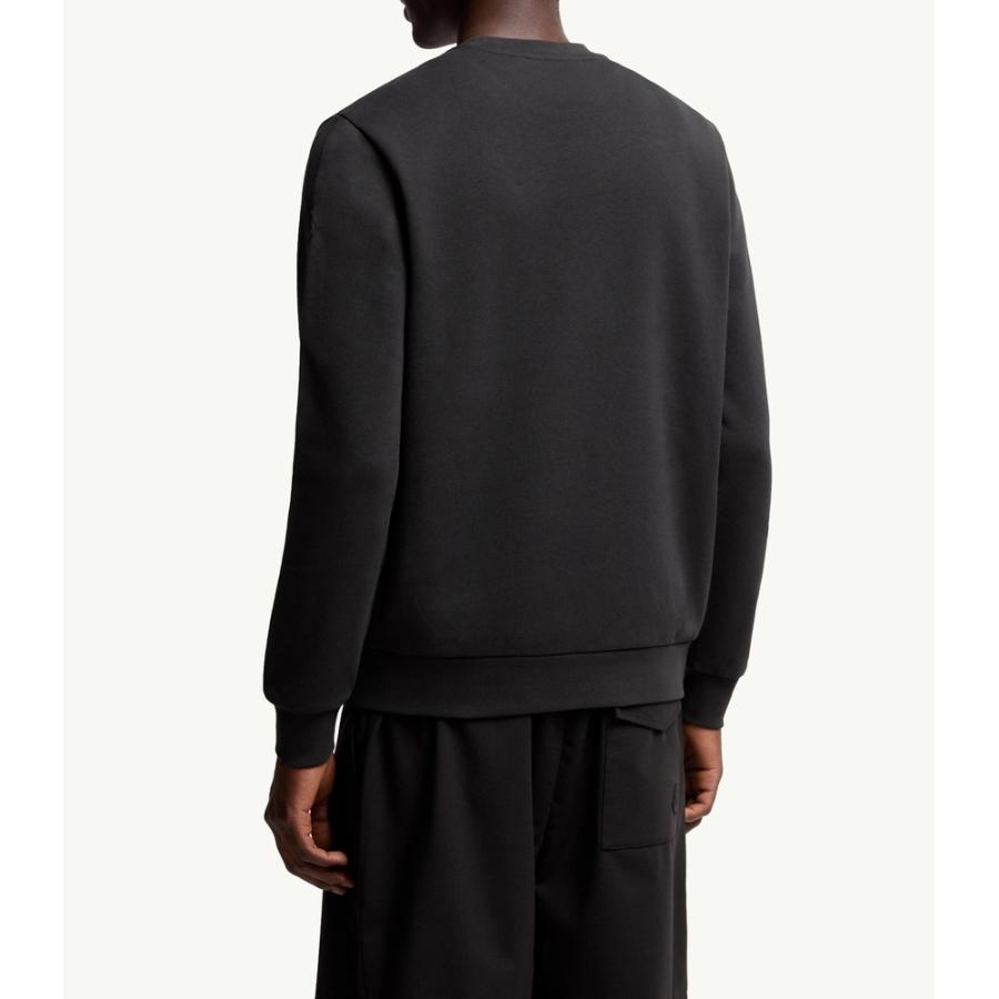 2025/26秋冬 MONCLER モンクレール メンズCOTTON SWEATSHIRT WITH MASCOT APPLIQUEスウェット【Nero 】【送料無料】【正規品】の画像
