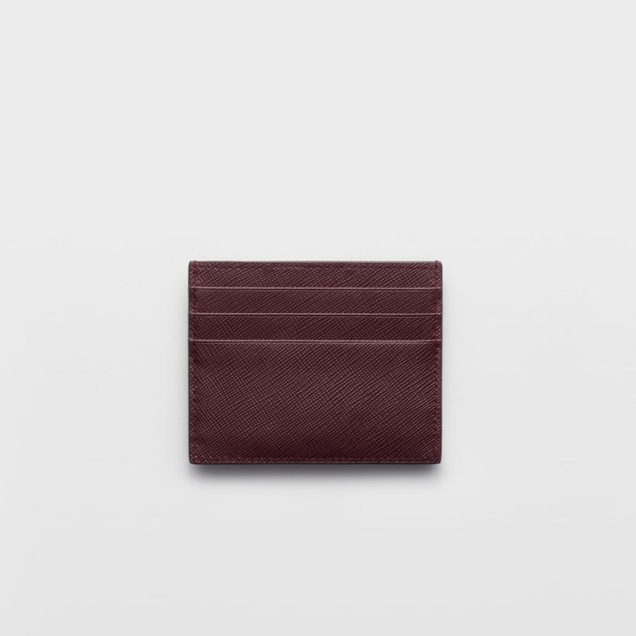 プラダ PRADA 2026春夏 レディース サフィアーノトライアングル カードホルダー1MC025_QHH_F0007【ボルドー 】【送料無料】【正規品】の画像