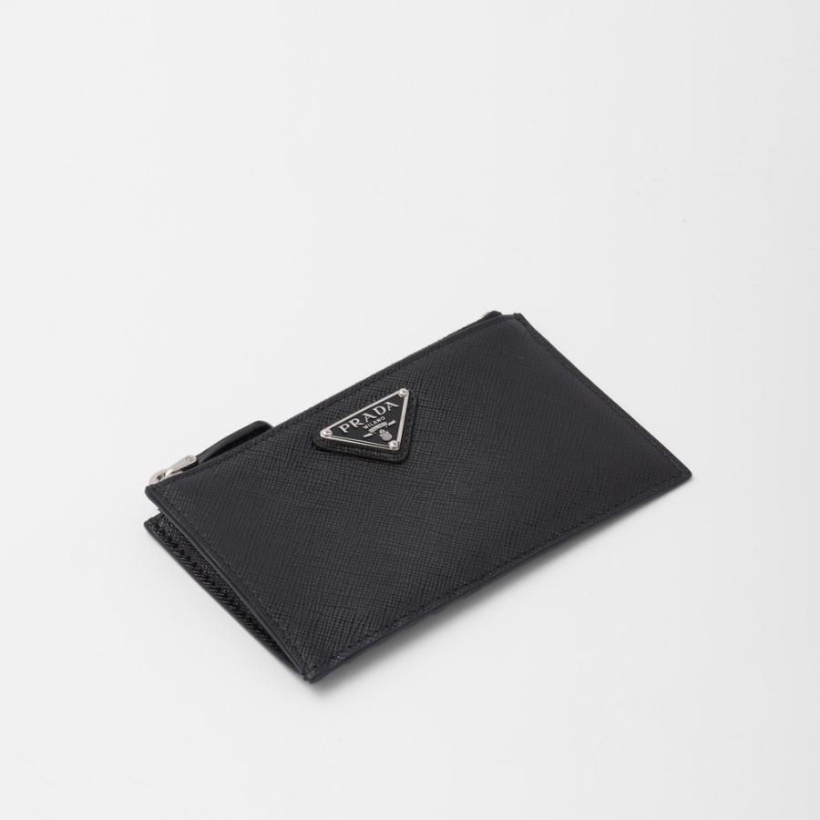 プラダ PRADA 2026春夏 レディース サフィアーノトライアングル カードケース1MC086_QHH_F0632【ブラック 】【送料無料】【正規品】の画像