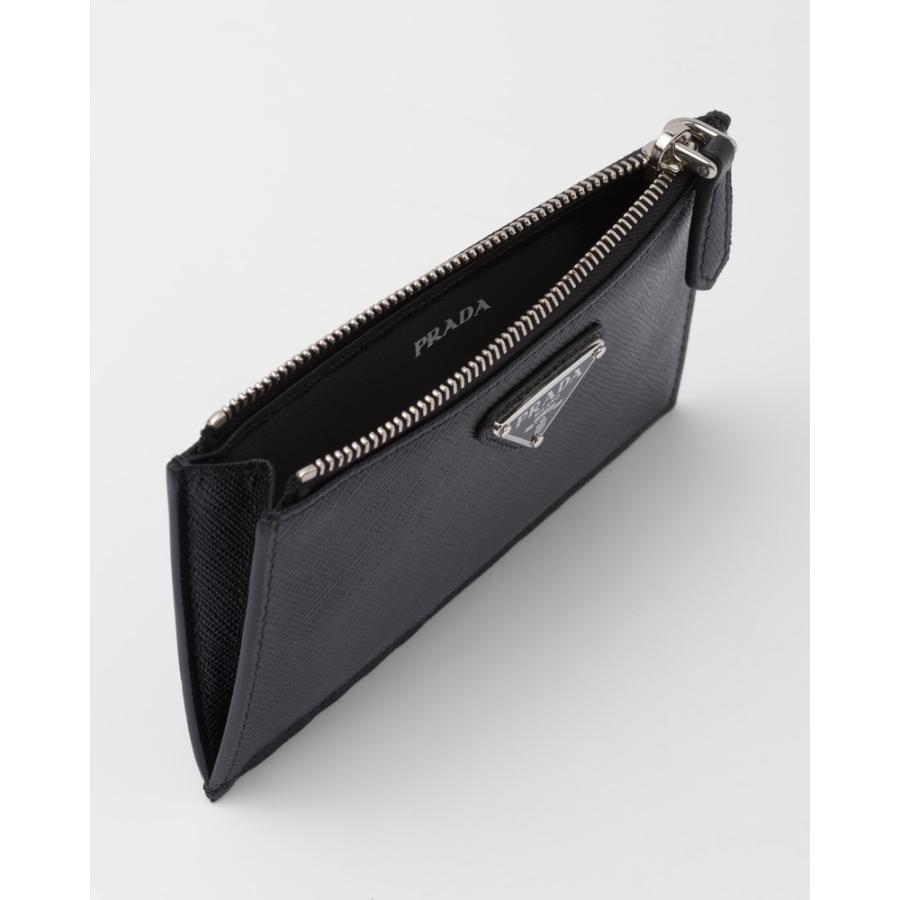 プラダ PRADA 2026春夏 レディース サフィアーノトライアングル カードケース1MC086_QHH_F0632【ブラック 】【送料無料】【正規品】の画像