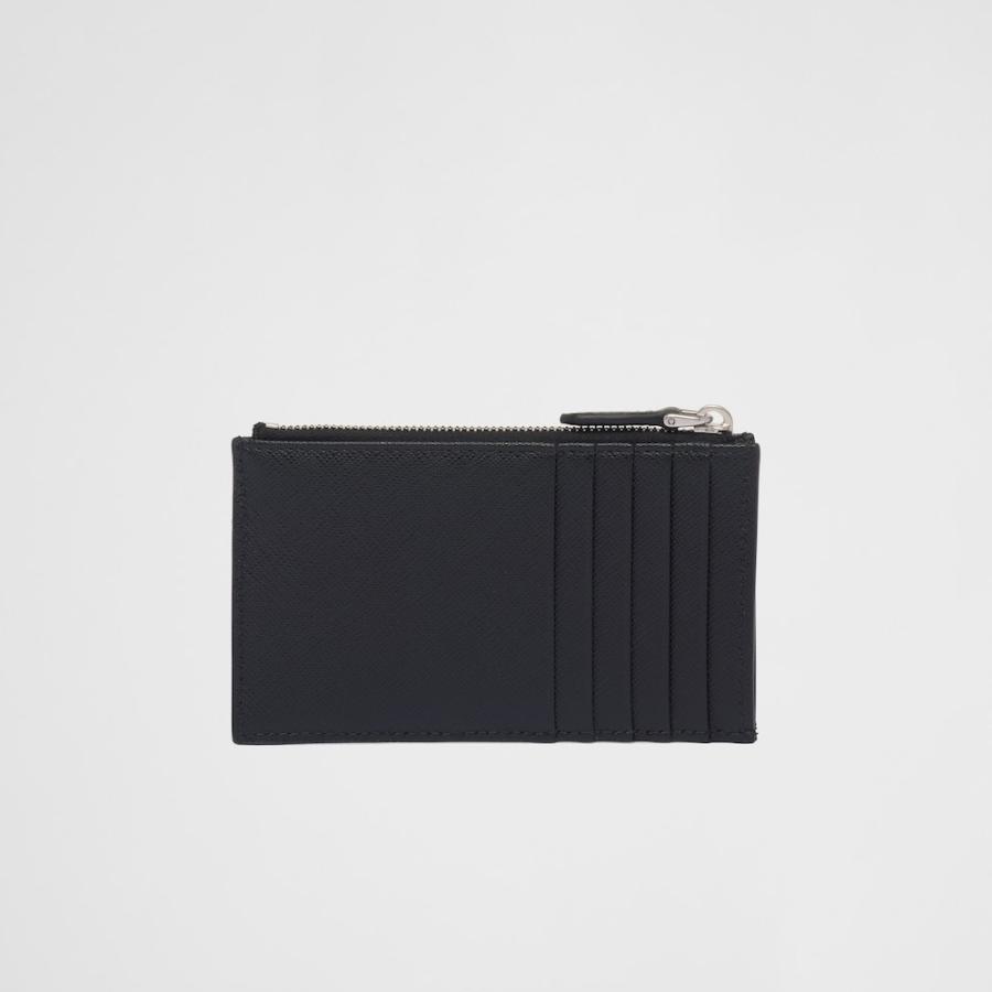 プラダ PRADA 2026春夏 レディース サフィアーノトライアングル カードケース1MC086_QHH_F0632【ブラック 】【送料無料】【正規品】の画像