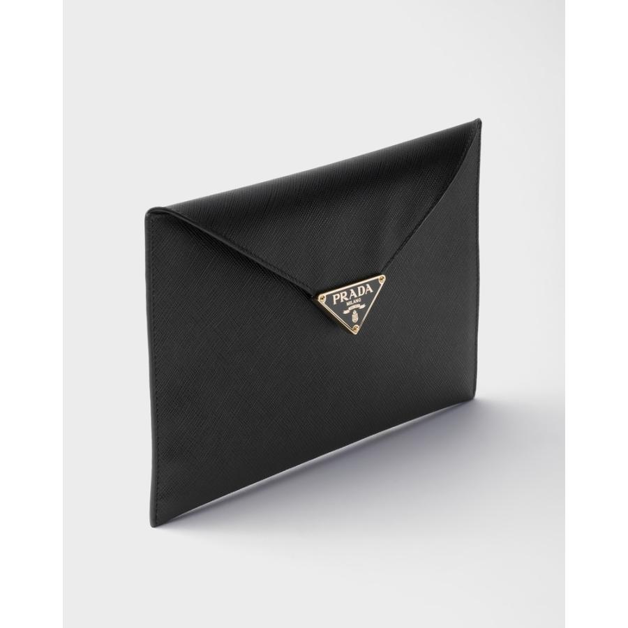 プラダ PRADA 2026春夏 レディース サフィアーノ レザー エンベロープクラッチ1MF048_2CLQ_F0002【ブラック 】【送料無料】【正規品】の画像
