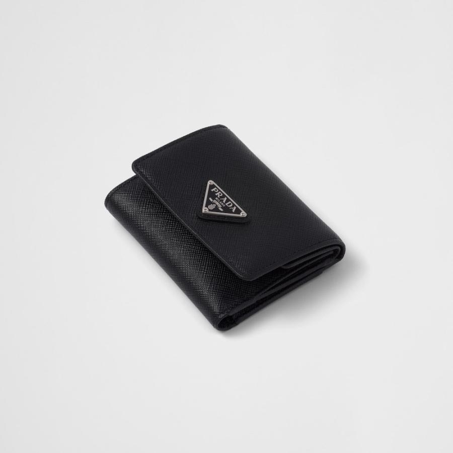 プラダ PRADA 2026春夏 レディース サフィアーノトライアングル 財布1MH043_QHH_F0632【ブラック 】【送料無料】【正規品】の画像