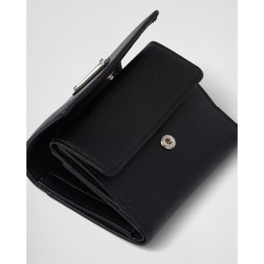 プラダ PRADA 2026春夏 レディース サフィアーノトライアングル 財布1MH043_QHH_F0632【ブラック 】【送料無料】【正規品】の画像