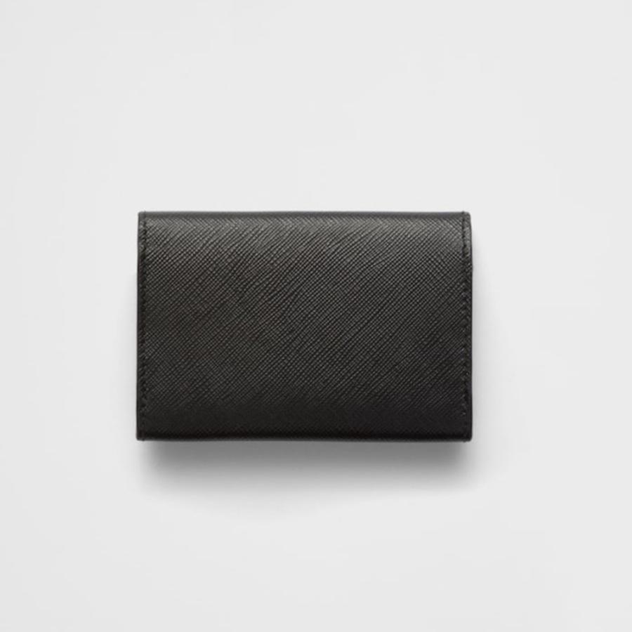 プラダ PRADA 2026春夏 レディース サフィアーノトライアングル カードケース1MC110_QHH_F0002【ブラック 】【送料無料】【正規品】の画像