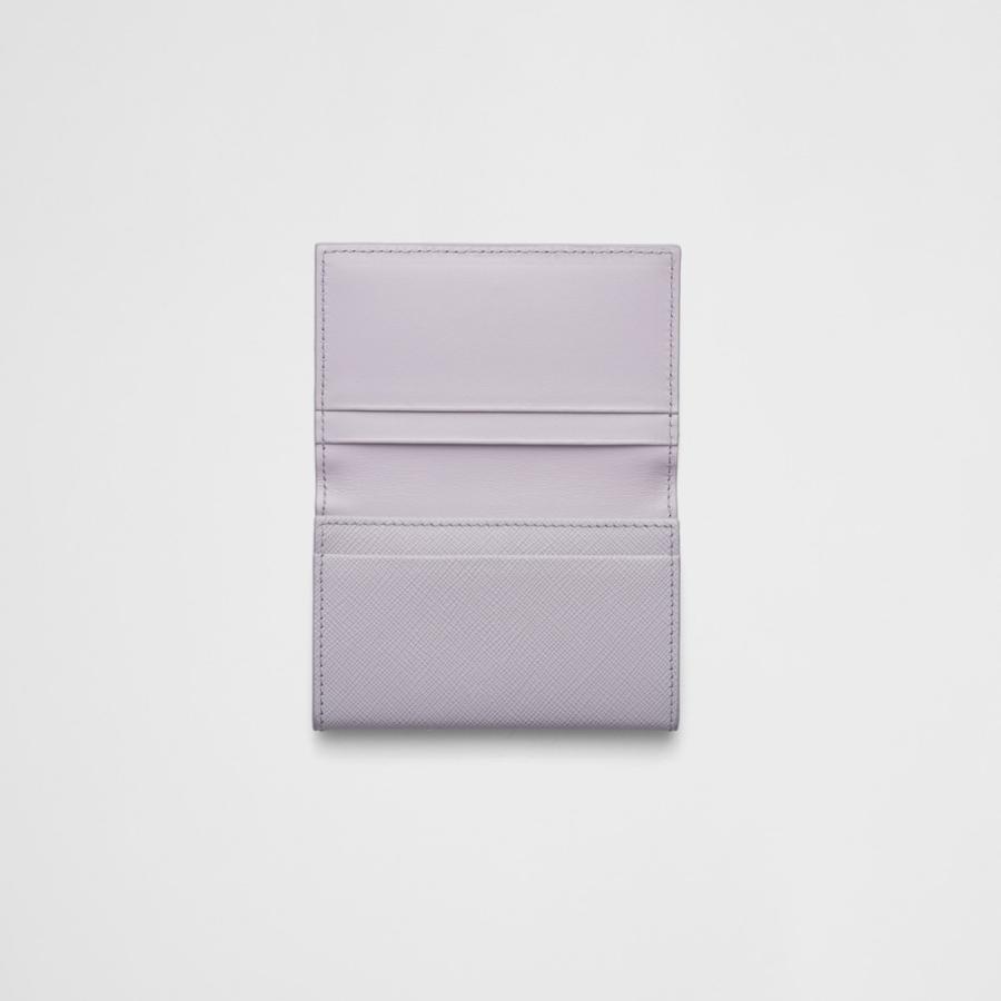 プラダ PRADA 2026春夏 レディース サフィアーノトライアングル カードケース1MC110_QHH_F0ETB【パステルパープル 】【送料無料】【正規品】の画像