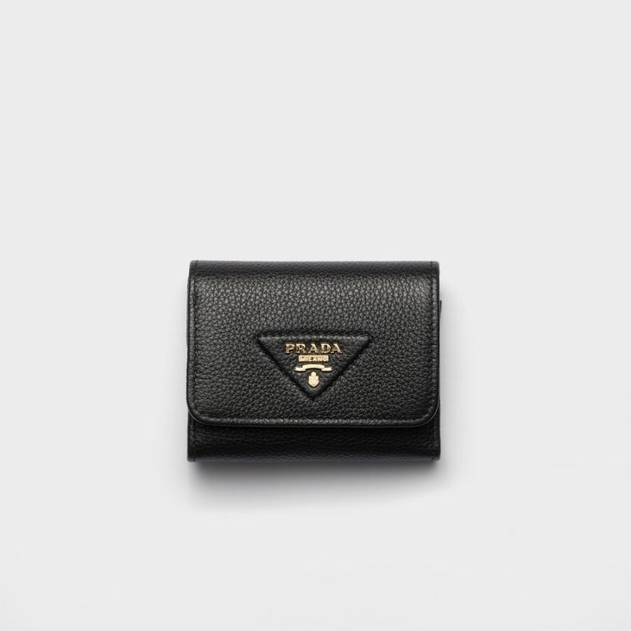 【✨極美品 現行✨】プラダ 二つ折り財布 ヴィッテロダイノ ブラック RFID ✨極美品 現行✨】プラダ 二つ折り財布 ヴィッテロダイノ ブラック