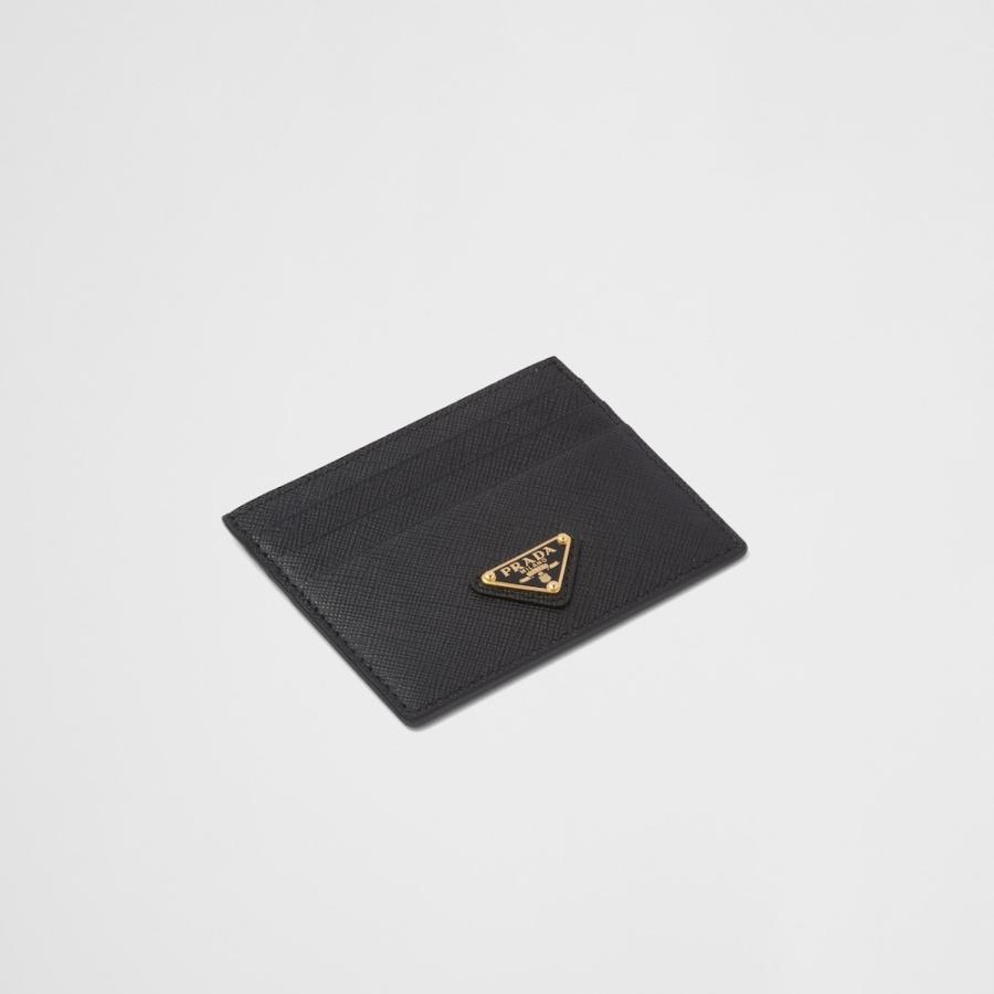 プラダ PRADA 2026春夏 レディース サフィアーノトライアングル カードホルダー1MC025_QHH_F0002【ブラック 】【送料無料】【正規品】の画像
