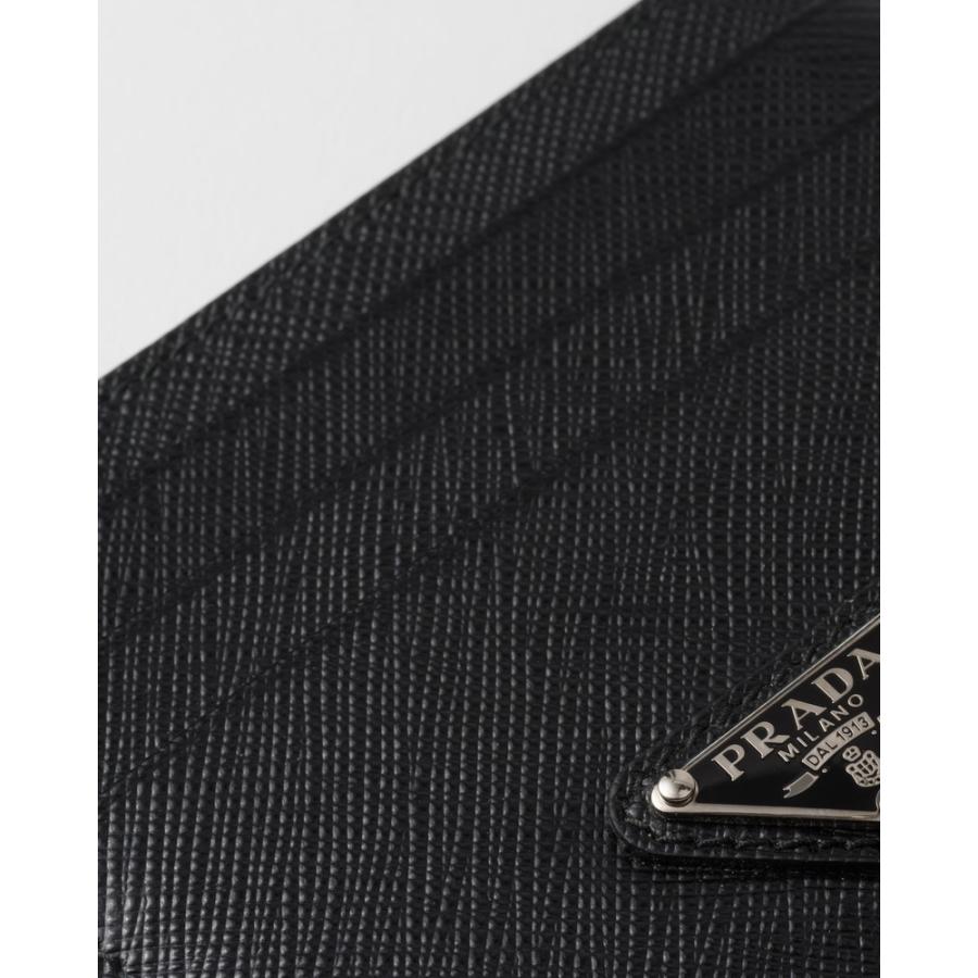 プラダ PRADA 2026春夏 レディース サフィアーノトライアングル カードホルダー1MC025_QHH_F0632【ブラック 】【送料無料】【正規品】の画像