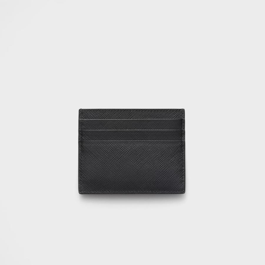プラダ PRADA 2026春夏 レディース サフィアーノトライアングル カードホルダー1MC025_QHH_F0632【ブラック 】【送料無料】【正規品】の画像