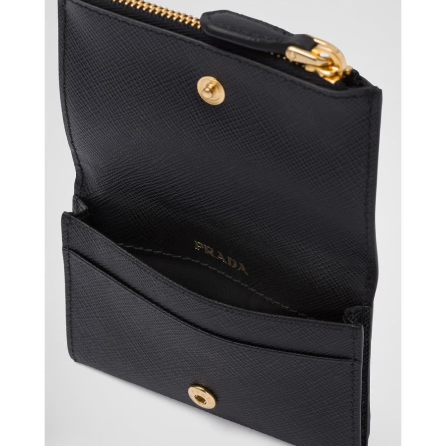 プラダ PRADA 2026春夏 レディース サフィアーノトライアングル カードケース1MC085_QHH_F0002【ブラック 】【送料無料】【正規品】の画像