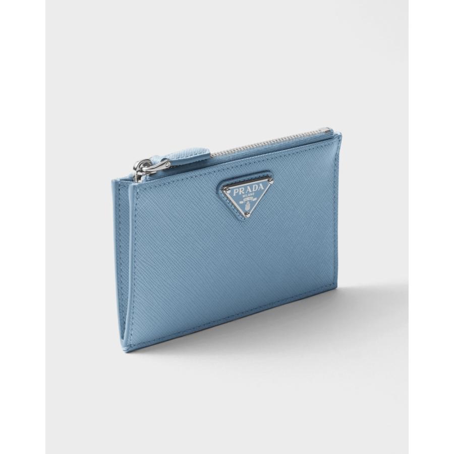 プラダ PRADA 2026春夏 レディース サフィアーノトライアングル カードケース1MC086_QHH_F0OZX【ライトブルー 】【送料無料】【正規品】の画像