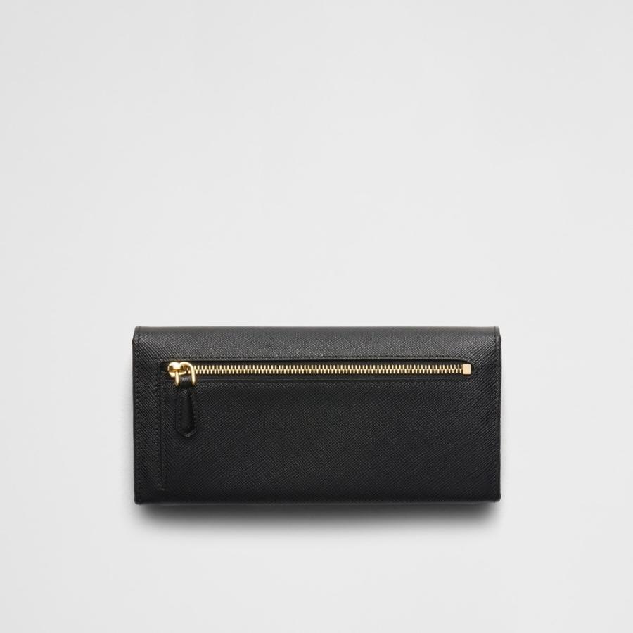 プラダ PRADA 2026春夏 レディース サフィアーノマルチカラー 長財布1MH132_ZLP_F061H【ブラック/ピンク 】【送料無料】【正規品】の画像