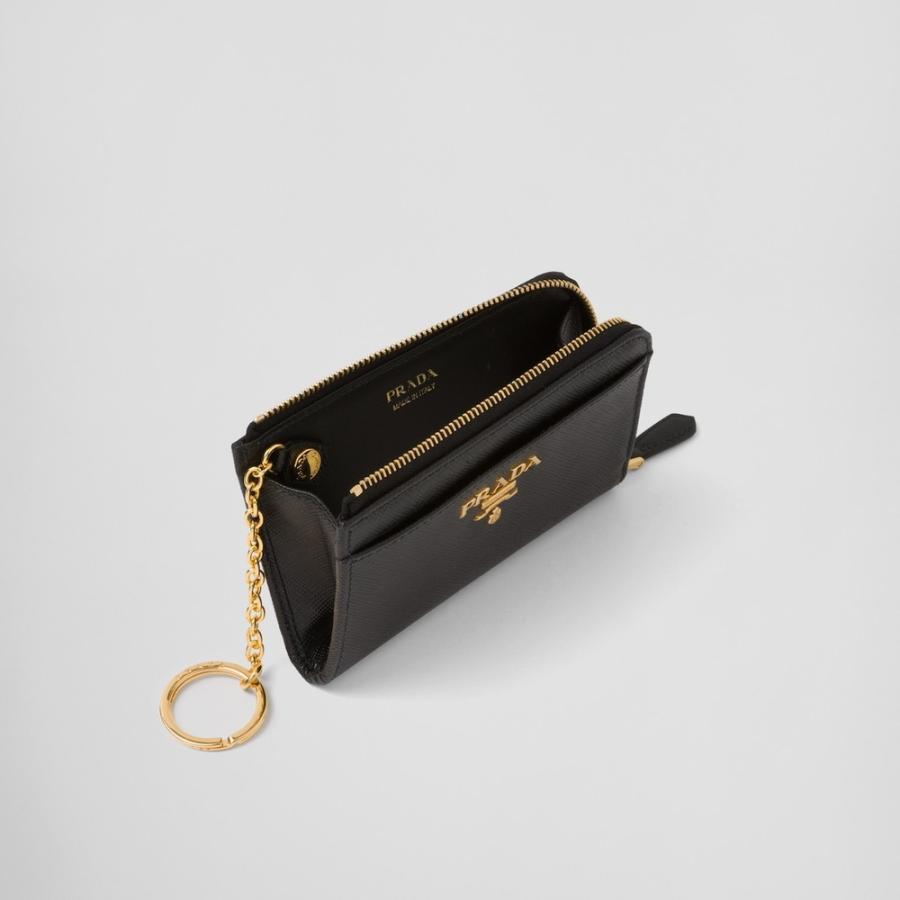 プラダ PRADA 2026春夏 レディース サフィアーノレザー キーケース1PP122_QWA_F0002【ブラック 】【送料無料】【正規品】の画像