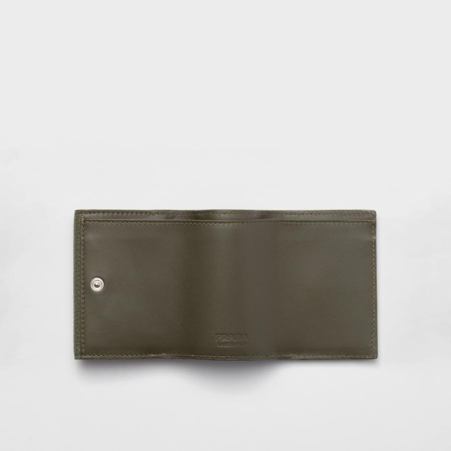 プラダ PRADA 2026春夏 メンズ ヴィッテロダイノレザー 財布【グリーン 】【送料無料】【正規品】の画像