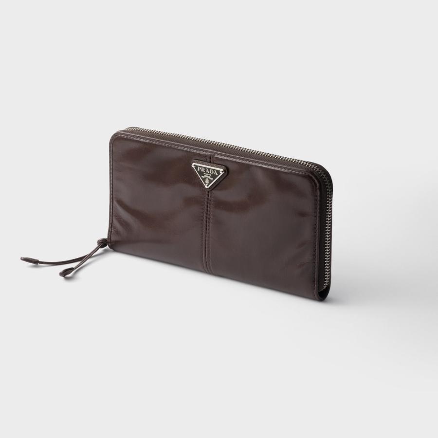 プラダ PRADA 2026春夏 メンズ ソフトルックスレザー 財布【ダークブラウン 】【送料無料】【正規品】の画像