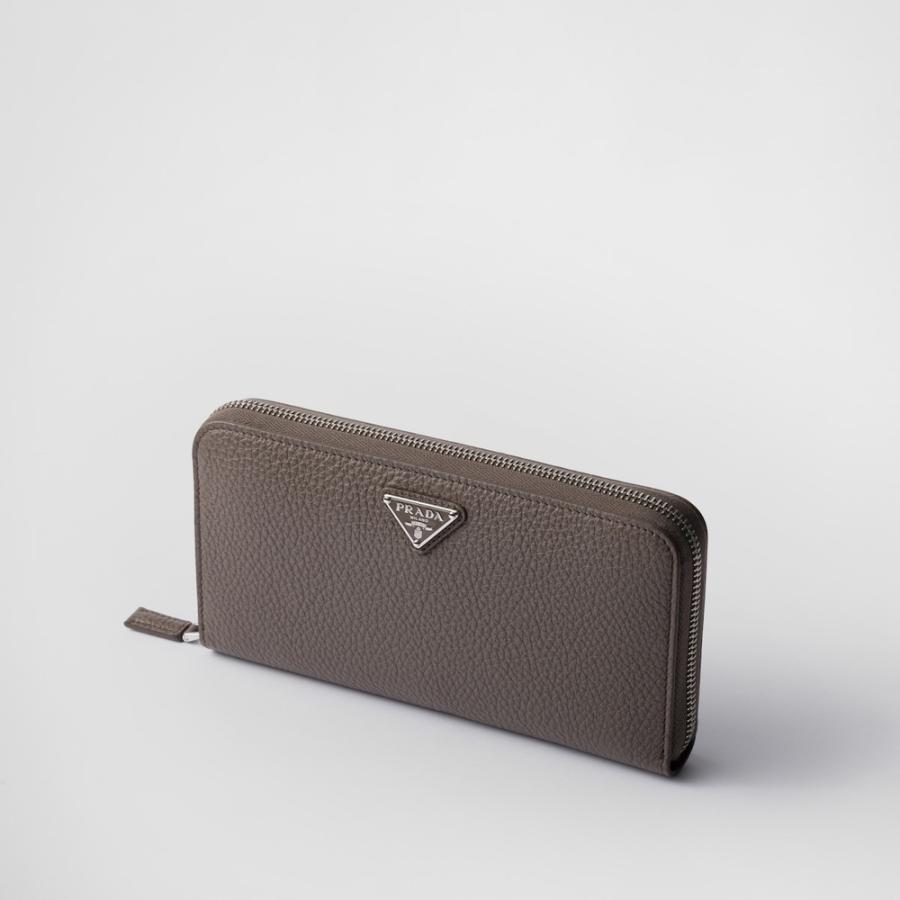 プラダ PRADA 2026春夏 メンズ ヴィッテロダイノレザー 財布【グレーブラウン 】【送料無料】【正規品】の画像