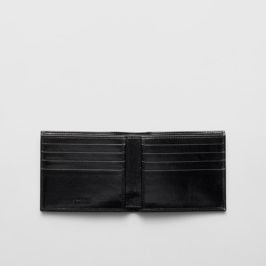 プラダ PRADA 2026春夏 メンズ レザー 財布【ブラック 】【送料無料】【正規品】の画像