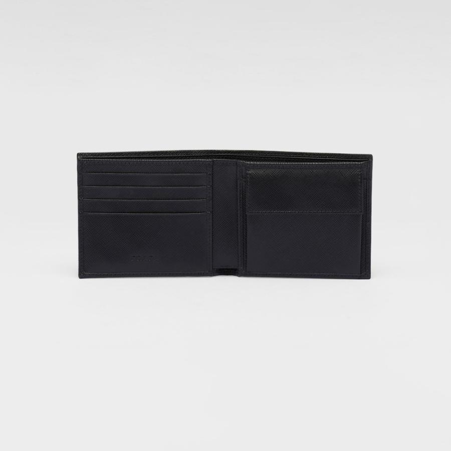 プラダ PRADA 2026春夏 メンズ コインパース付きサフィアーノレザーウォレット 財布【ブラック 】【送料無料】【正規品】の画像