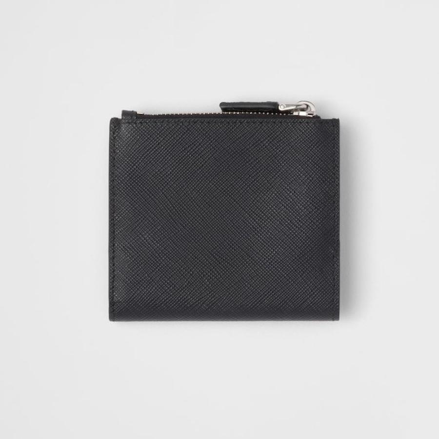 プラダ PRADA 2026春夏 メンズ サフィアーノトライアングル 財布【ブラック 】【送料無料】【正規品】の画像