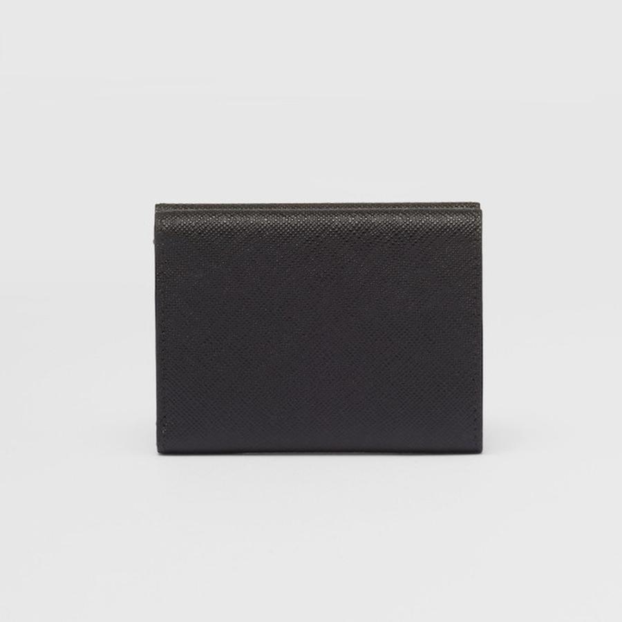 プラダ PRADA 2026春夏 メンズ サフィアーノトライアングル 財布【ブラック 】【送料無料】【正規品】の画像