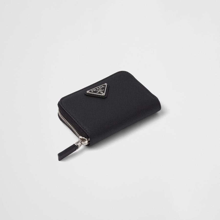 プラダ PRADA 2026春夏 メンズ サフィアーノトライアングル コインケース【ブラック 】【送料無料】【正規品】の画像