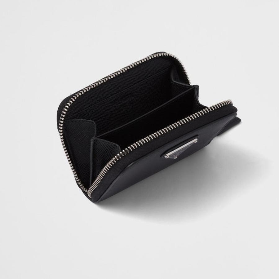 プラダ PRADA 2026春夏 メンズ サフィアーノトライアングル コインケース【ブラック 】【送料無料】【正規品】の画像