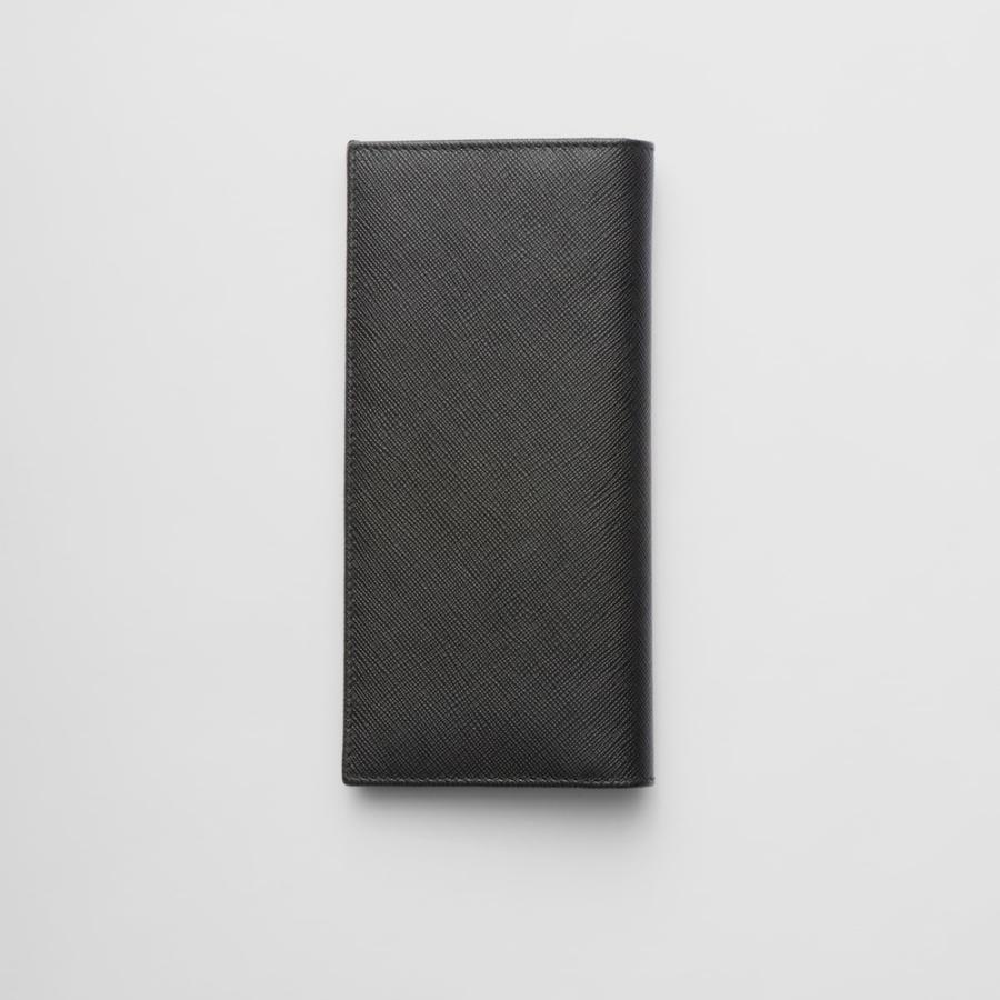 プラダ PRADA 2026春夏 メンズ サフィアーノトライアングル財布【ブラック 】【送料無料】【正規品】の画像