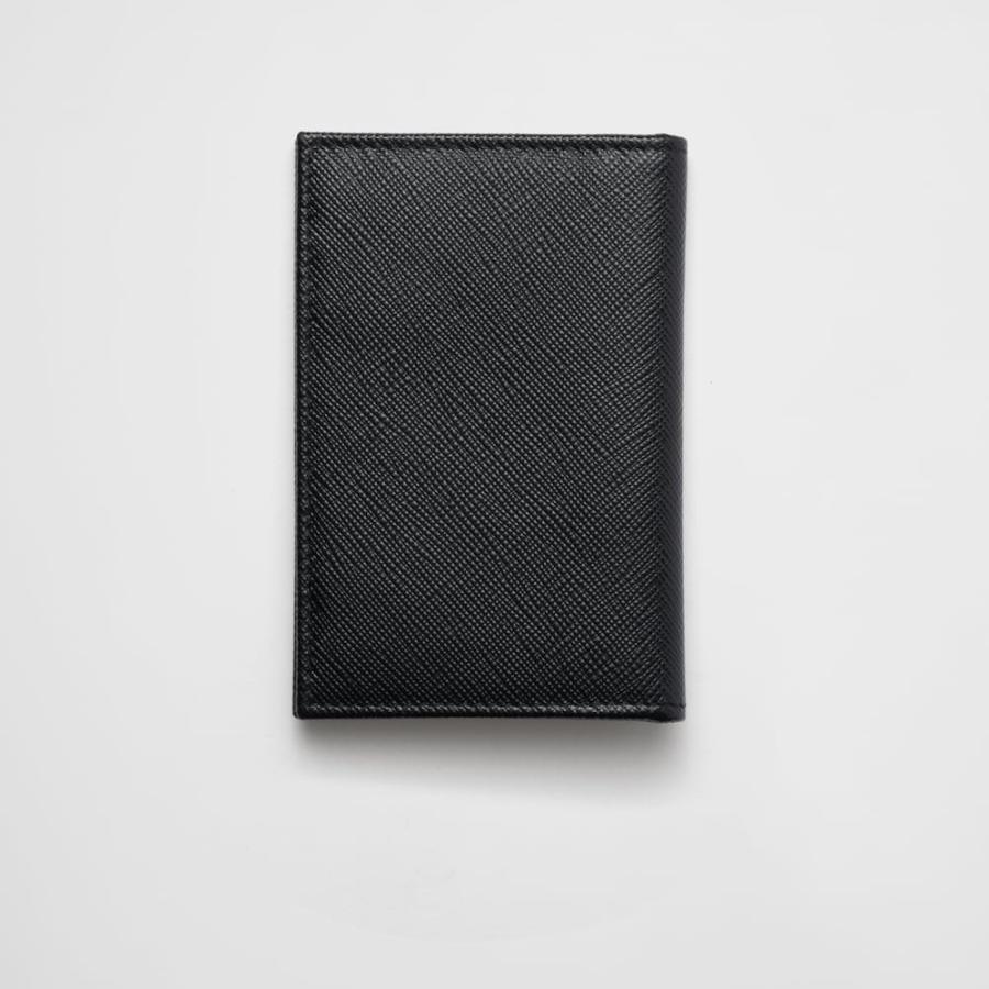 プラダ PRADA 2026春夏 メンズ サフィアーノトライアングル カードホルダー【ブラック 】【送料無料】【正規品】の画像