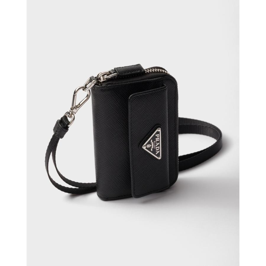 プラダ PRADA 2026春夏 メンズ サフィアーノレザー コインケース【ブラック 】【送料無料】【正規品】の画像