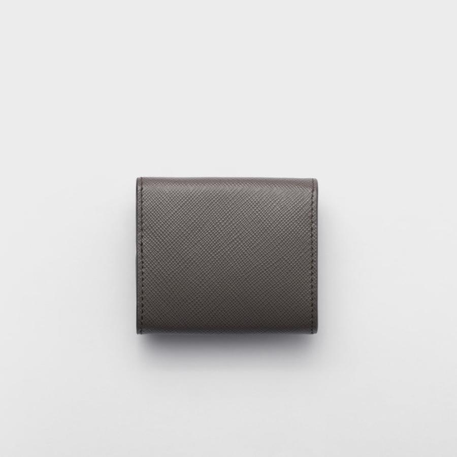 プラダ PRADA 2026春夏 メンズ サフィアーノレザー コインケース【グレー／エメラルド 】【送料無料】【正規品】の画像